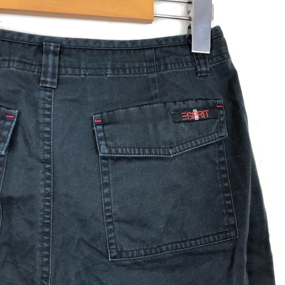 Esprit High Rise Black Khaki Shorts Sz 2 - Picture 6 of 7